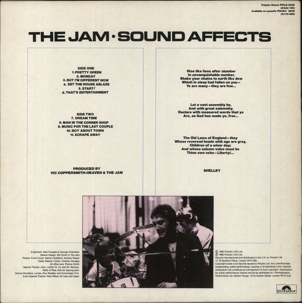 The Jam Sound Affects UK vinyl LP album (LP record)