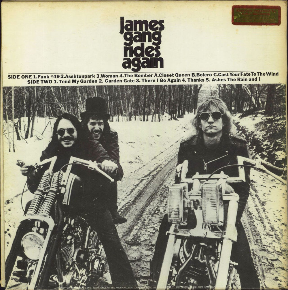 The James Gang Rides Again US vinyl LP album (LP record)