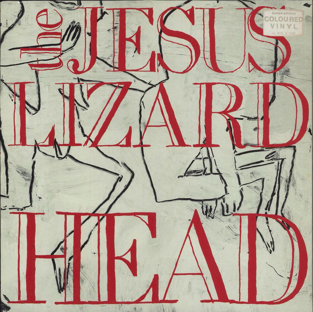 The Jesus Lizard Head - White & Red Swirl Vinyl UK vinyl LP album (LP record) T&GLP#54