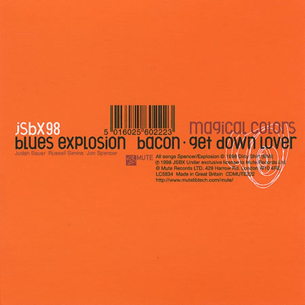 The Jon Spencer Blues Explosion Magical Colours UK CD single (CD5 / 5") CDMUTE222