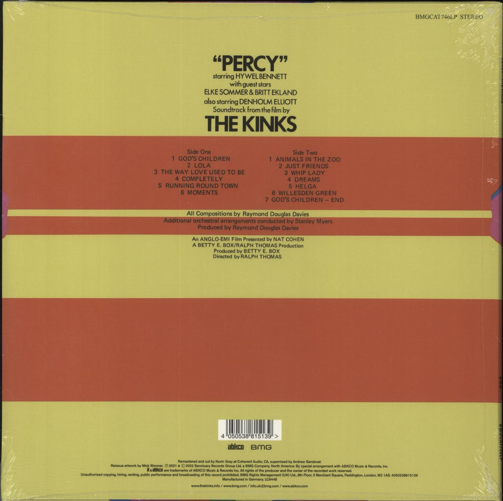 The Kinks Percy UK vinyl LP album (LP record) 4050538815139