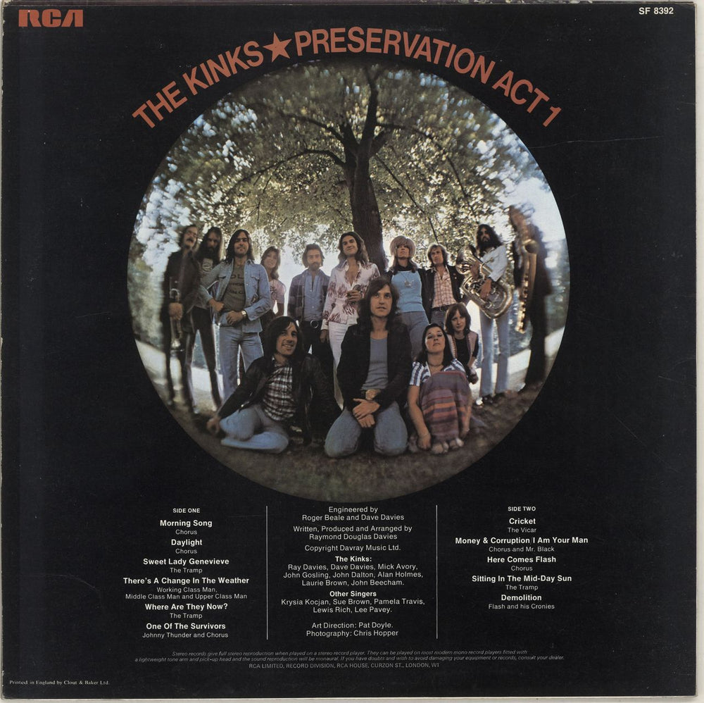 The Kinks Preservation Act 1 UK vinyl LP album (LP record)