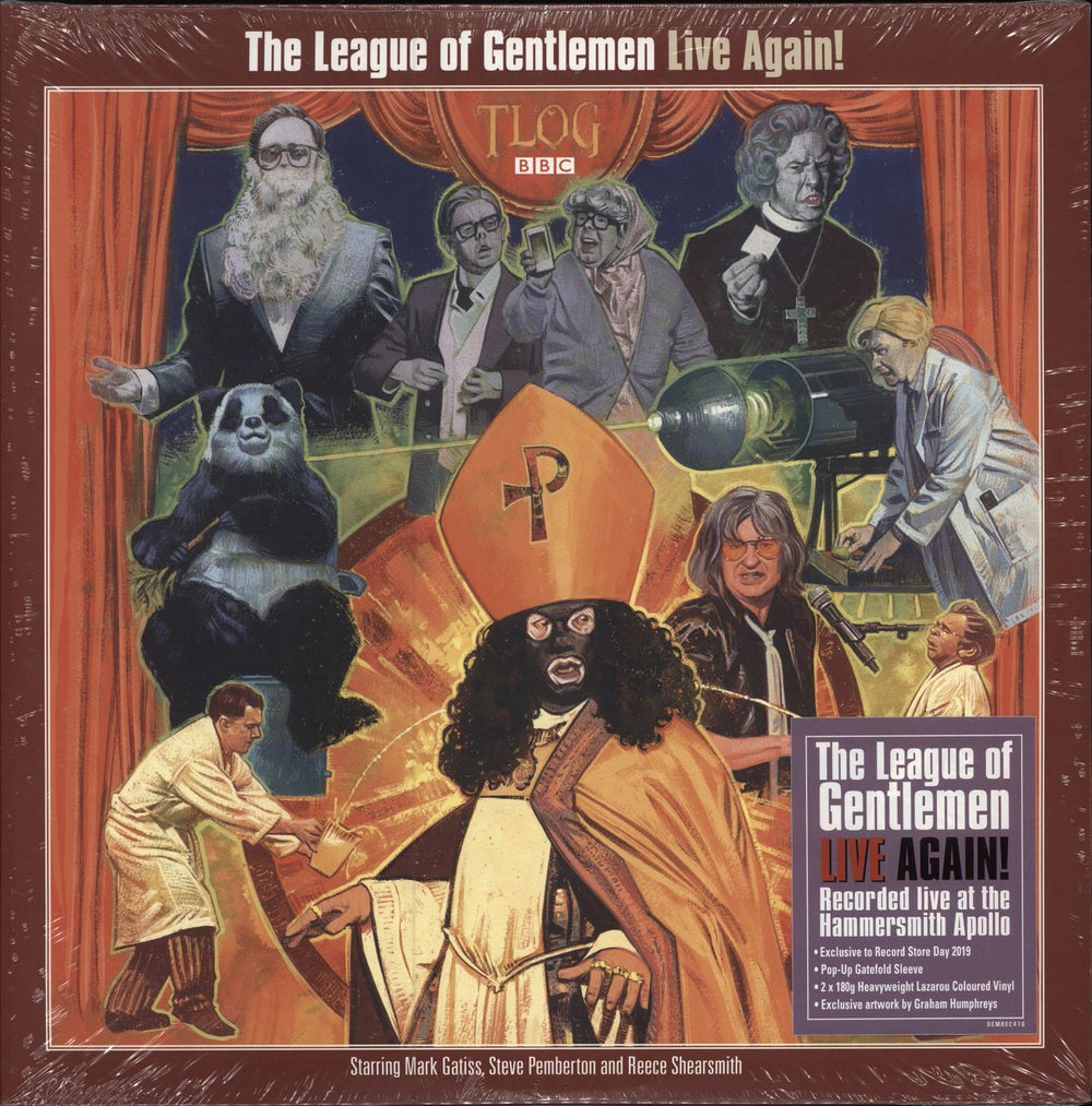The League Of Gentlemen (Comedy) Live Again! UK 2-LP vinyl record set (Double LP Album) DEMREC410