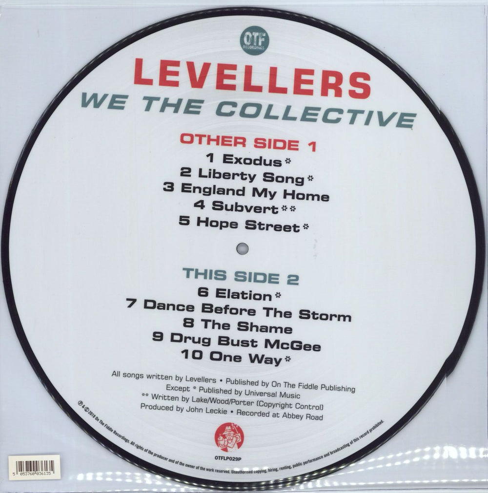 The Levellers We The Collective UK picture disc LP (vinyl picture disc album) 5053760036135