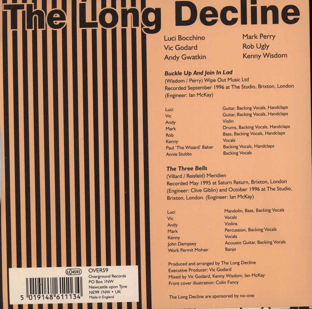 The Long Decline Buckle Up And Join In Lad UK 7" vinyl single (7 inch record / 45) 5019148611134