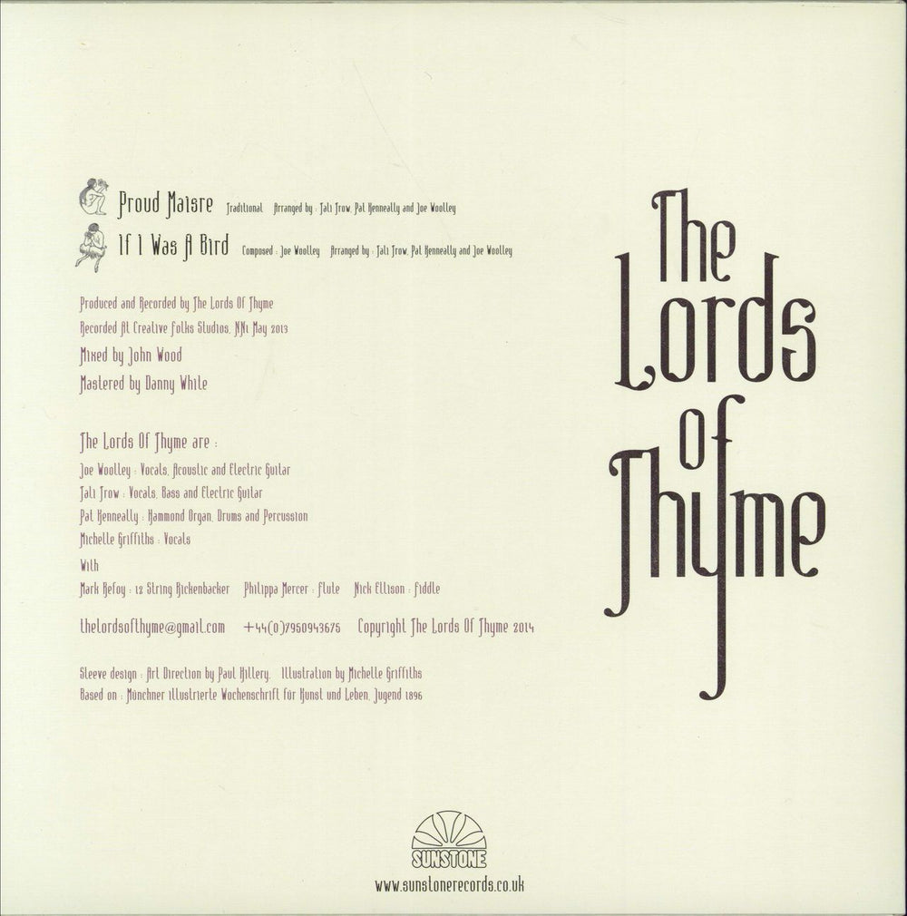 The Lords Of Thyme Proud Maisre UK 7" vinyl single (7 inch record / 45)