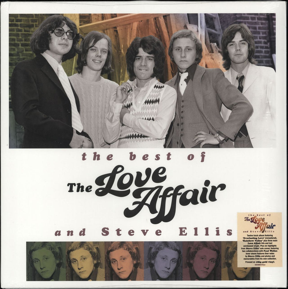 The Love Affair The Best Of The Love Affair And Steve Ellis - Gold vinyl + Signed print UK vinyl LP album (LP record) DEMREC841