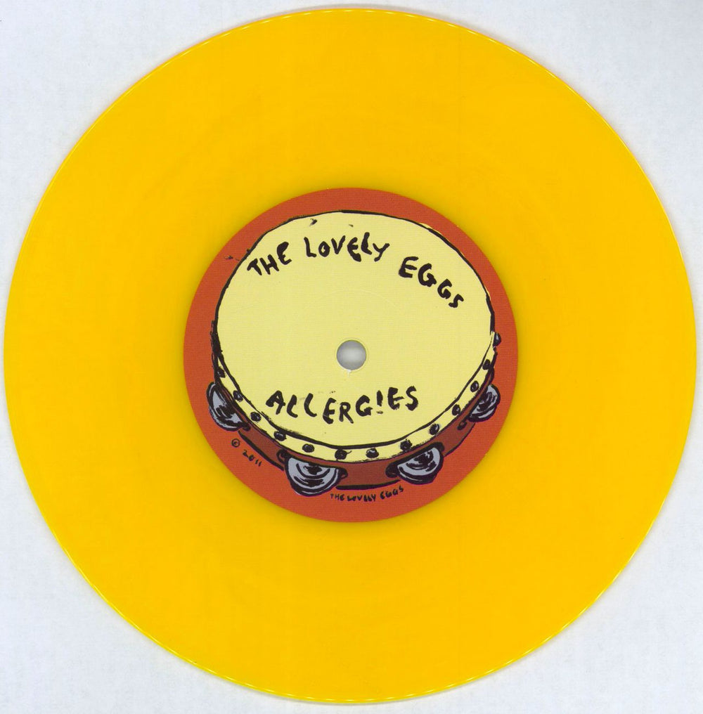 The Lovely Eggs Allergies - Yellow Vinyl + Numbered Sleeve UK 7" vinyl single (7 inch record / 45) X1L07AL777272