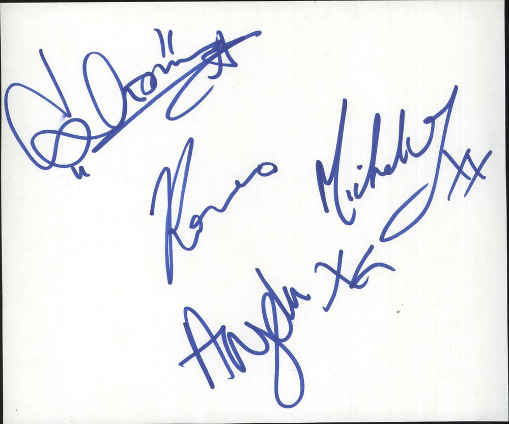 The Magic Numbers Set of Autographs UK memorabilia SET OF AUTOGRAPHS