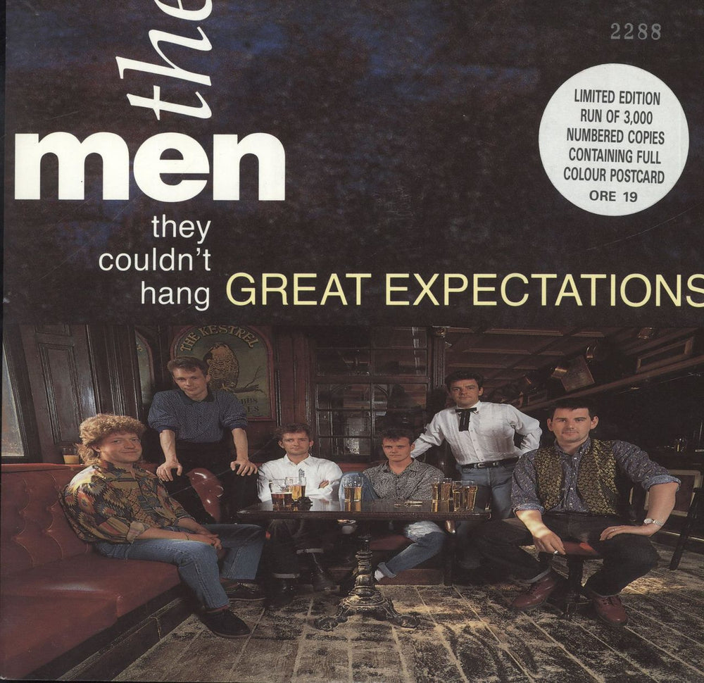 The Men They Couldn't Hang Great Expectations + Postcard UK 7" vinyl single (7 inch record / 45) ORE19