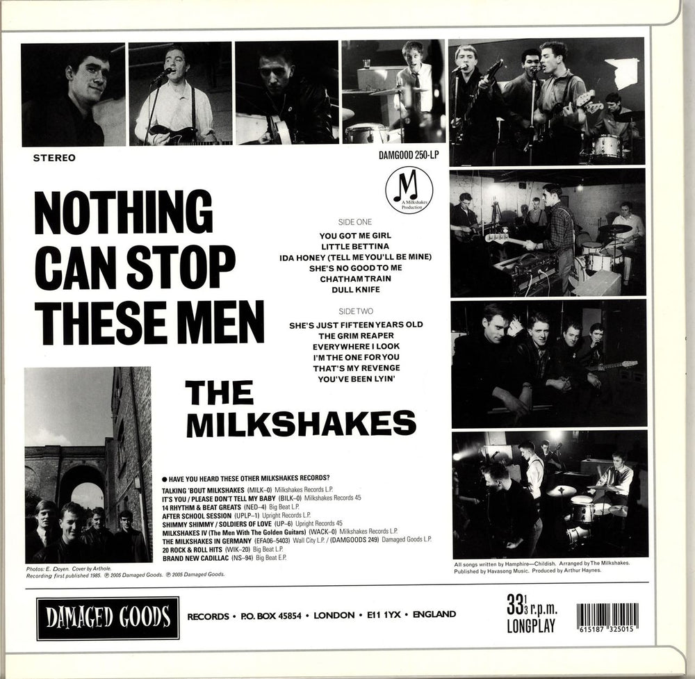 The Milkshakes Nothing Can Stop These Men UK vinyl LP album (LP record) 615187325015