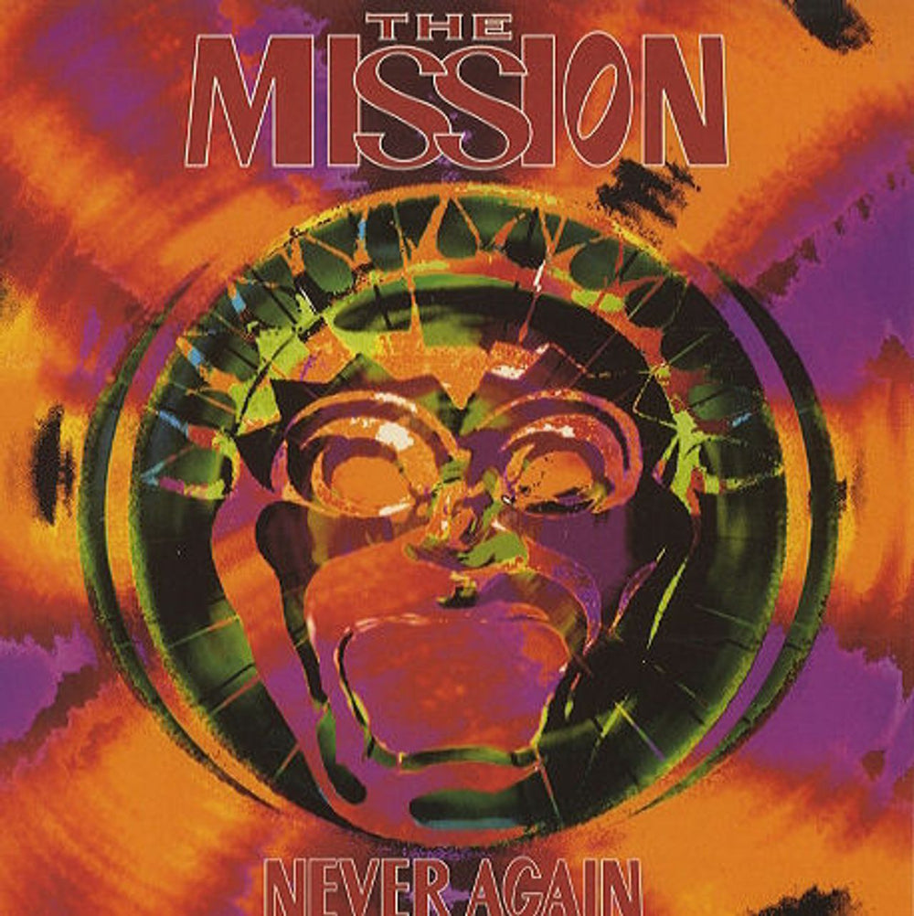 The Mission Never Again UK 7" vinyl single (7 inch record / 45) MYTH12