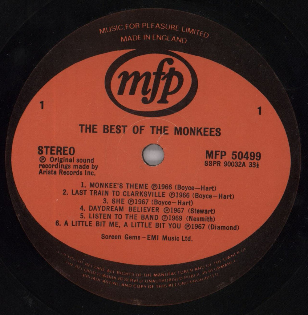 The Monkees The Best Of The Monkees - Open Shrink UK vinyl LP album (LP record) MKELPTH823030