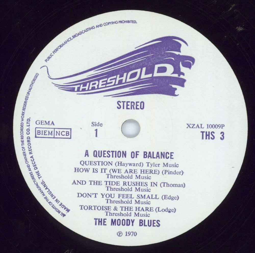 The Moody Blues A Question Of Balance - 1st - EX UK Vinyl LP — RareVinyl.com