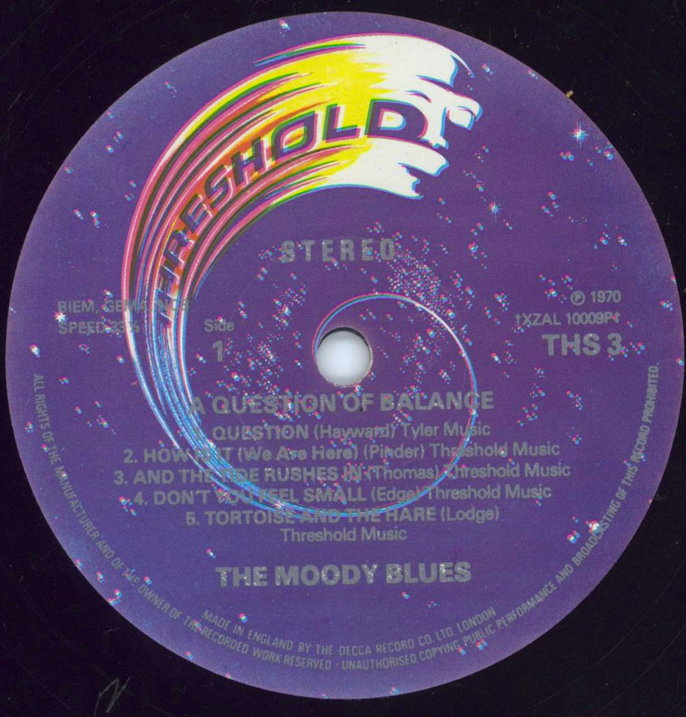 The Moody Blues A Question Of Balance - 3rd - EX UK vinyl LP album (LP record) MBLLPAQ803467