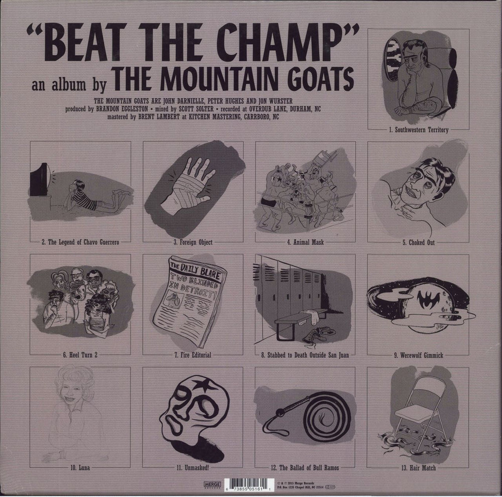 The Mountain Goats Beat The Champ US 2-LP vinyl record set (Double LP Album)