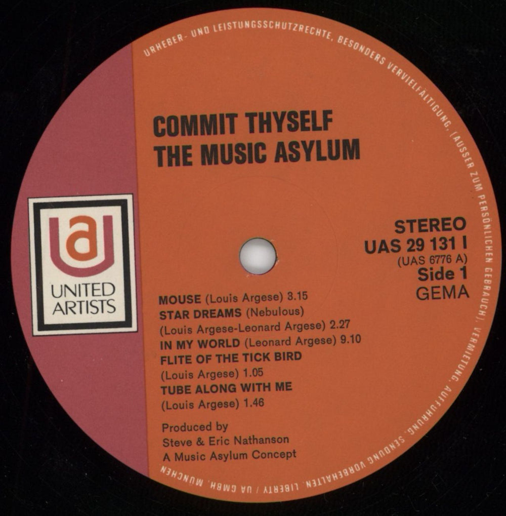 The Music Asylum Commit Thyself German vinyl LP album (LP record) 4PLLPCO792174