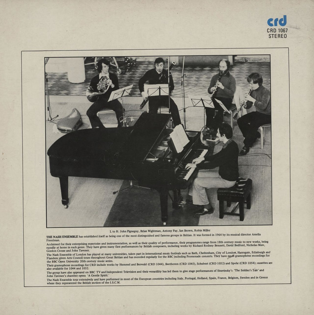 The Nash Ensemble Mozart: Quintet In E Flat, K.452 / Beethoven: Quintet In E Flat, Op.16 UK vinyl LP album (LP record)