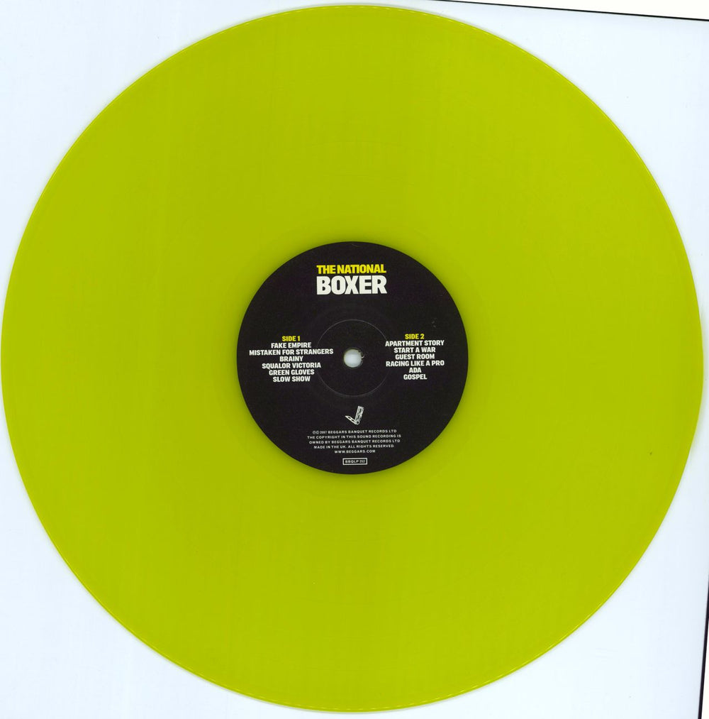 The National Boxer - Yellow Vinyl UK vinyl LP album (LP record) TN3LPBO773472