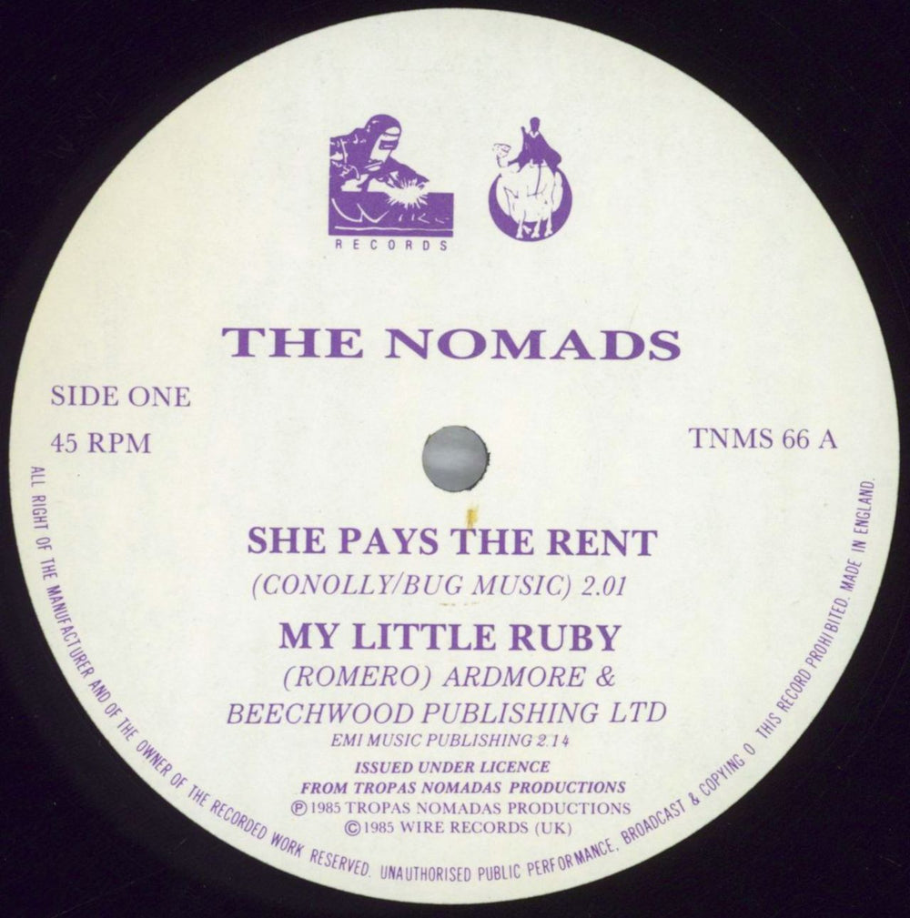 The Nomads She Pays The Rent UK 12" vinyl single (12 inch record / Maxi-single) U8612SH824811