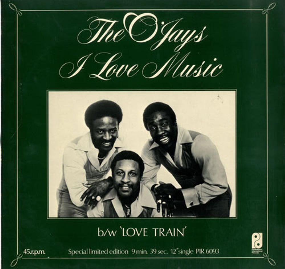 The O'Jays I Love Music UK 12" vinyl single (12 inch record / Maxi-single) PIR6093