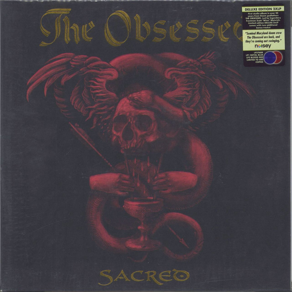 The Obsessed Sacred - Blue Transparent and Red Transparent vinyl UK 2-LP vinyl record set (Double LP Album) RR3751