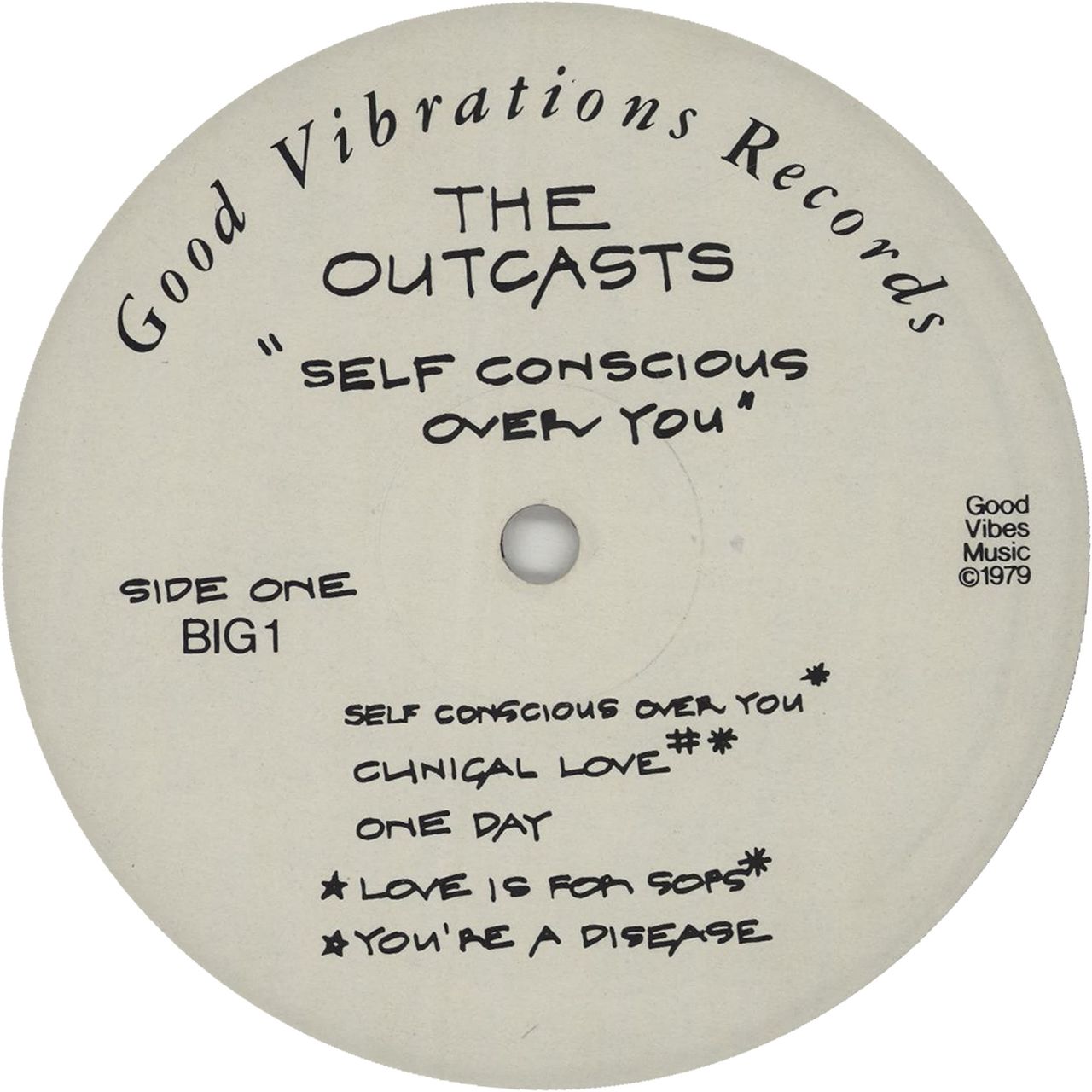 The Outcasts Self Conscious Over You UK Vinyl LP — RareVinyl.com