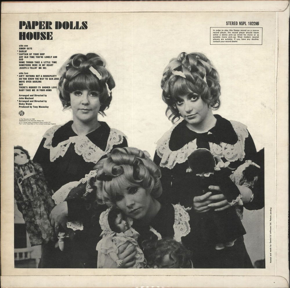 The Paper Dolls Paper Dolls House UK vinyl LP album (LP record)