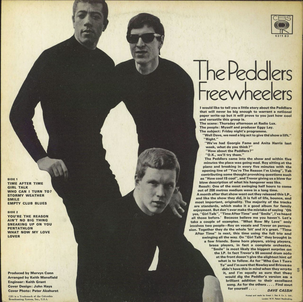 The Peddlers Freewheelers UK vinyl LP album (LP record)