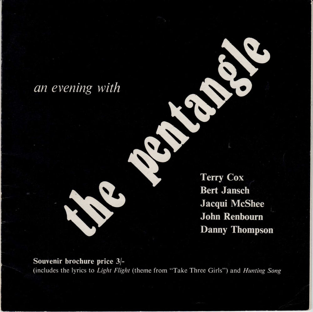 The Pentangle An Evening with Pentangle UK tour programme CONCERT PROGRAMME