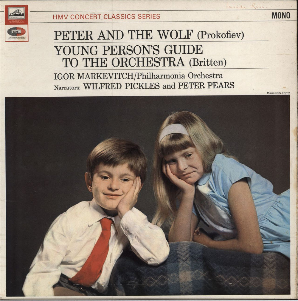 The Philharmonia Orchestra Prokofiev: Peter And The Wolf / Britten: The Young Person's Guide To The Orchestra UK vinyl LP album (LP record) XLP30064