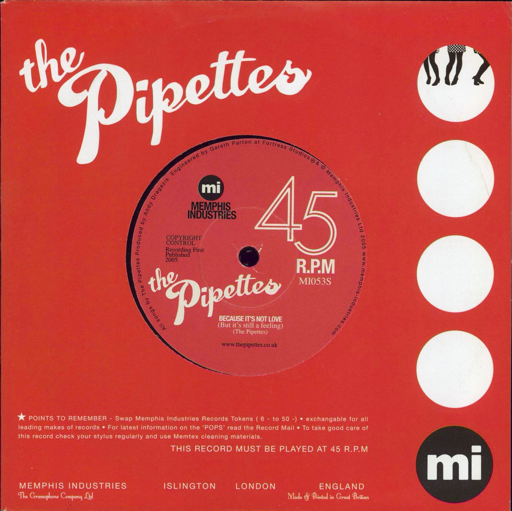 The Pipettes Dirty Mind UK 7" vinyl single (7 inch record / 45) MI0535