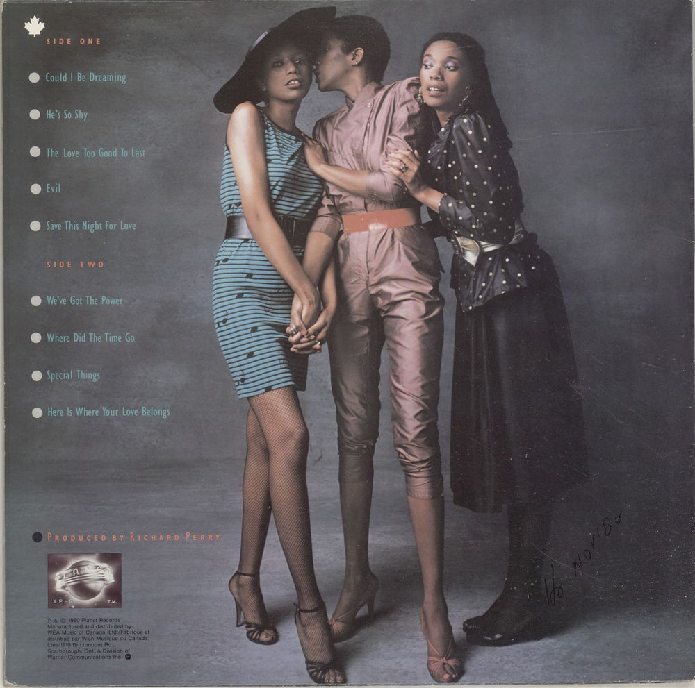 The Pointer Sisters Special Things Canadian vinyl LP album (LP record)