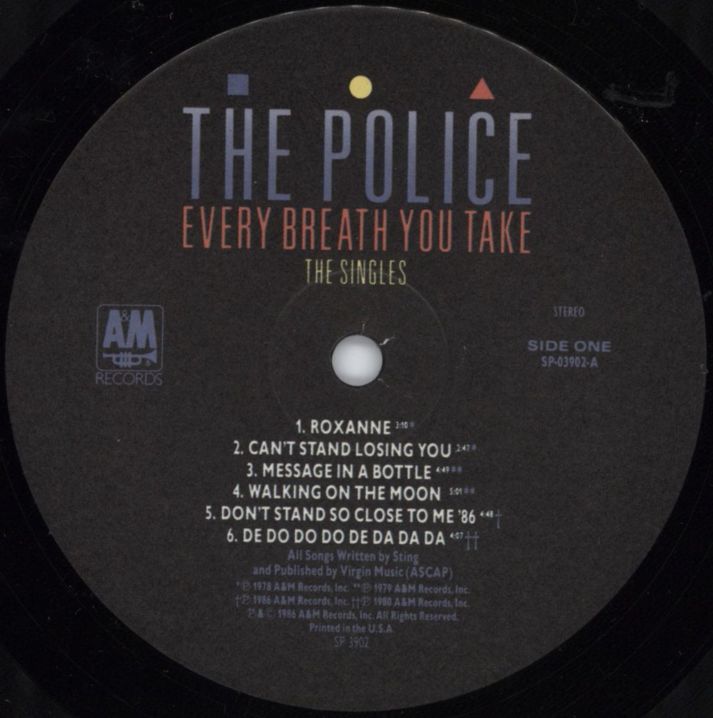 The Police Every Breath You Take - The Singles - VG US vinyl LP album (LP record) POLLPEV805506