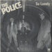 The Police So Lonely - Blue + Lyric insert UK 7" vinyl single (7 inch record / 45) AMPP6001/O