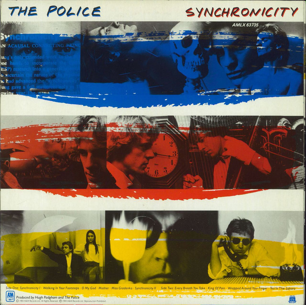 The Police Synchronicity - Hype Sticker + Merch Insert UK vinyl LP album (LP record)