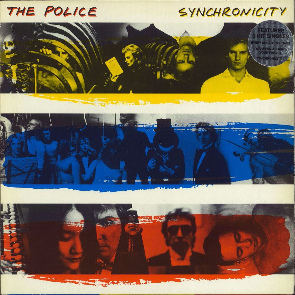 The Police Synchronicity + '3 Hit Singles' Hype Sticker UK vinyl LP album (LP record) AMLX63735