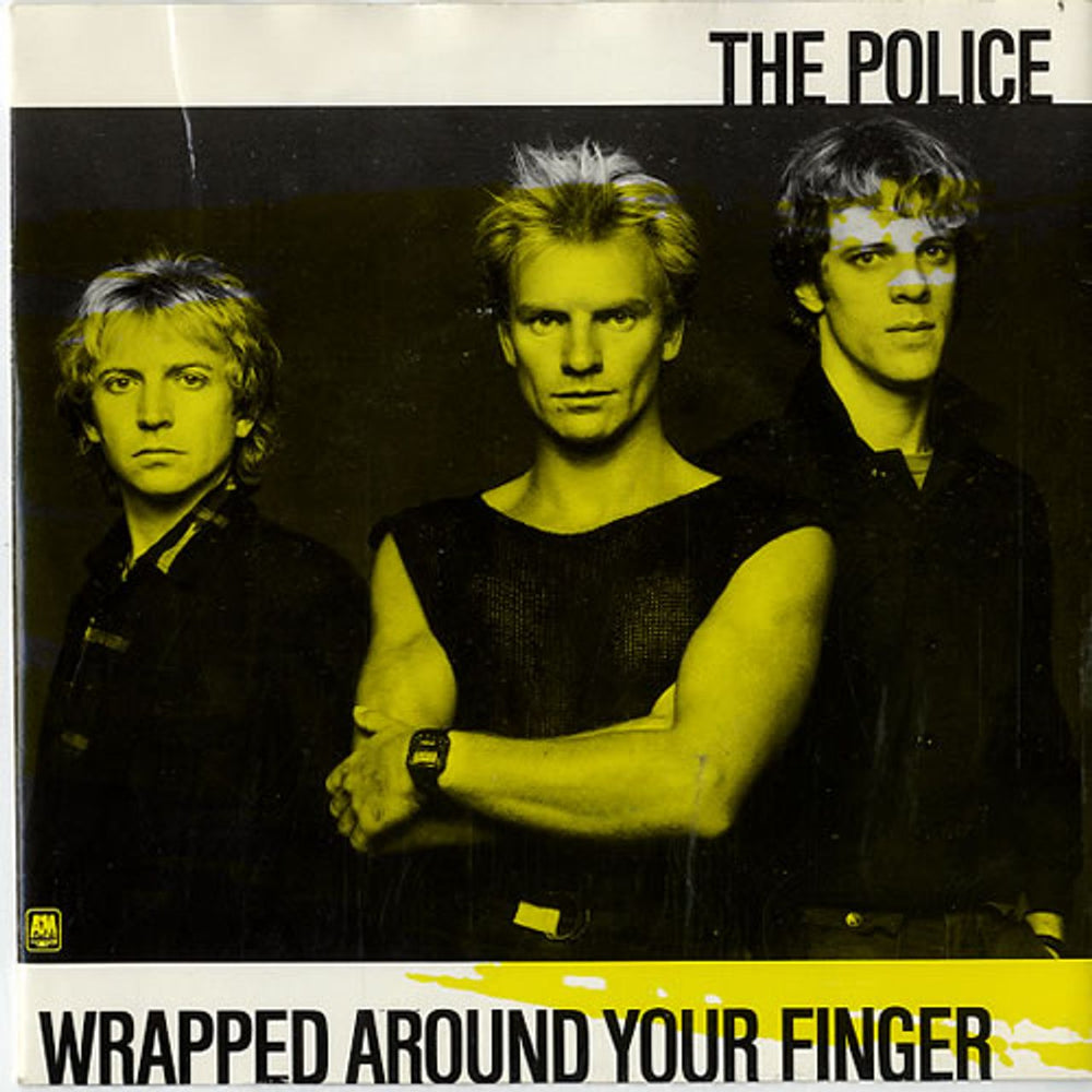 The Police Wrapped Around Your Finger - Yellow P/S UK 7" vinyl single (7 inch record / 45) AM127