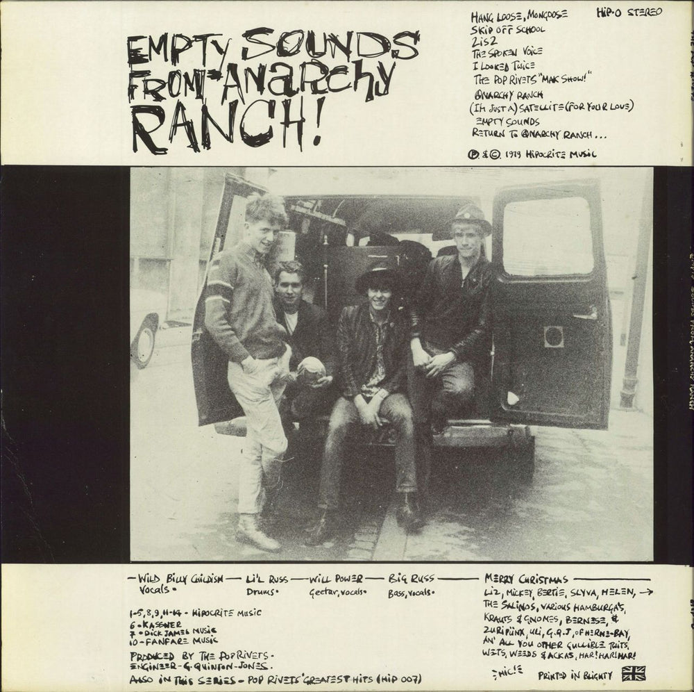 The Pop Rivets Empty Sounds From Anarchy Ranch! UK vinyl LP album (LP record)