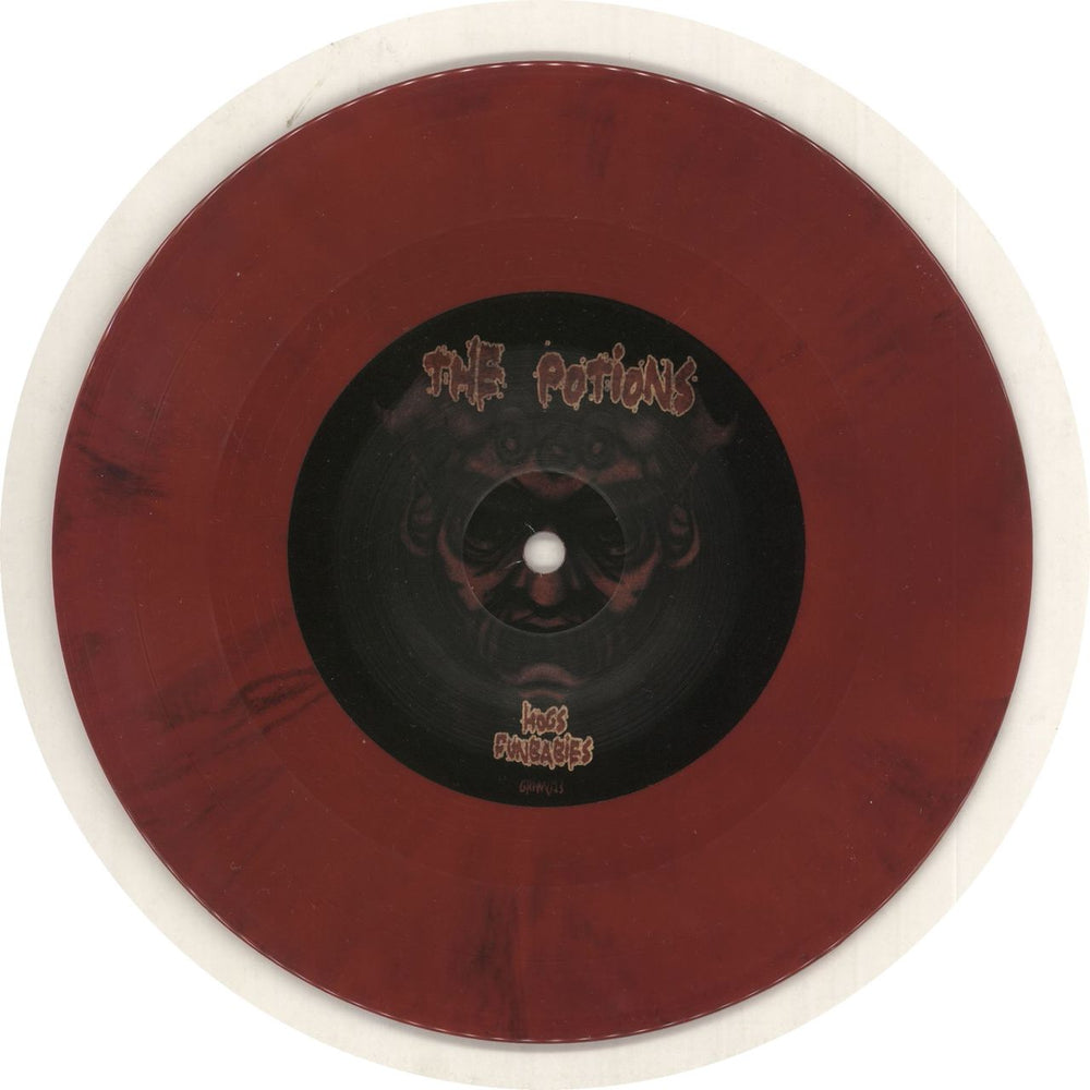 The Potions At The Lifton - Devil Red Swirl Vinyl US 7" vinyl single (7 inch record / 45)