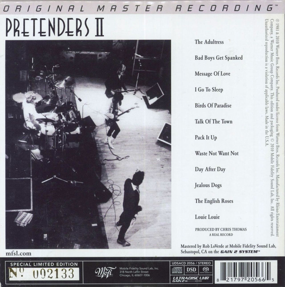 The Pretenders Pretenders II US super audio CD SACD 821797205665