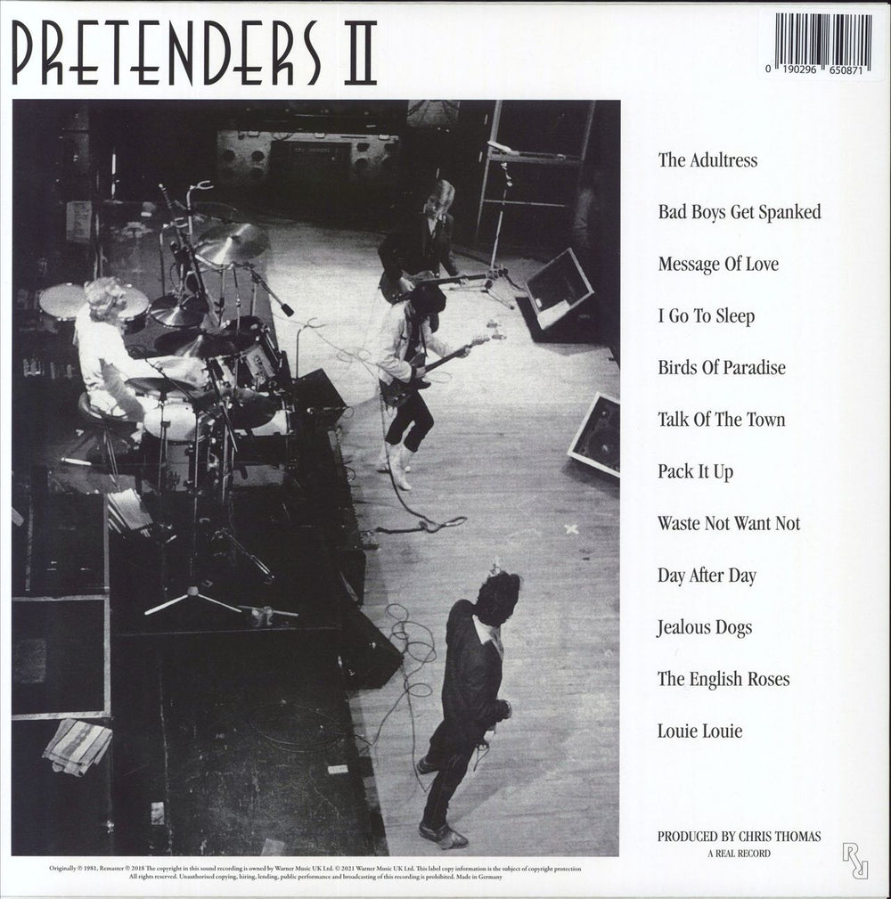 The Pretenders Pretenders II - White Vinyl UK vinyl LP album (LP record) 190296650871