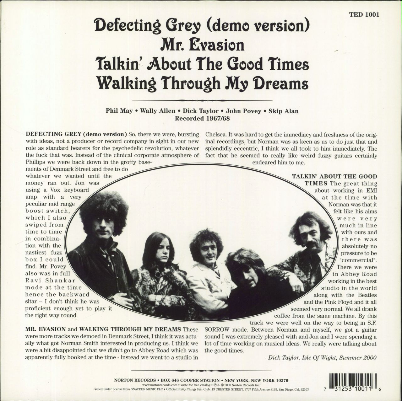 The Pretty Things Defecting Grey US 10