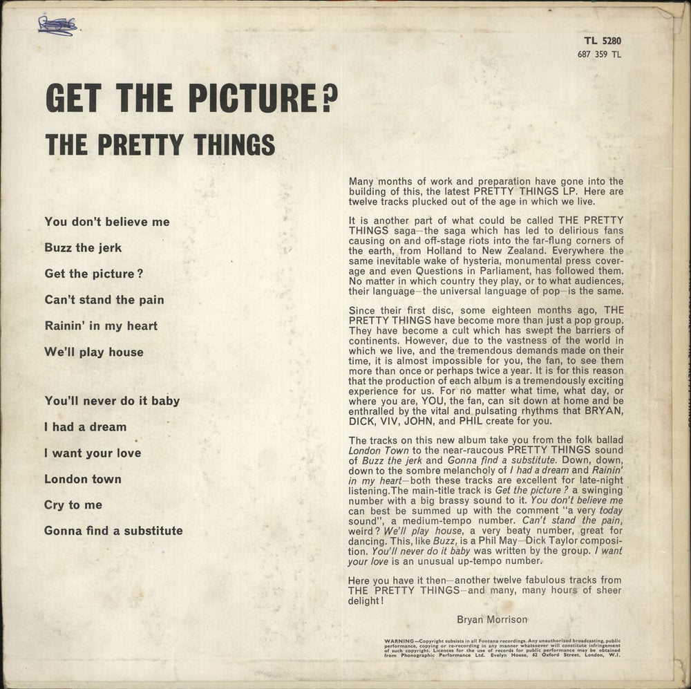 The Pretty Things Get The Picture ? - VG UK vinyl LP album (LP record)