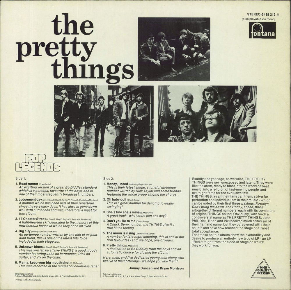 The Pretty Things The Pretty Things Dutch vinyl LP album (LP record)