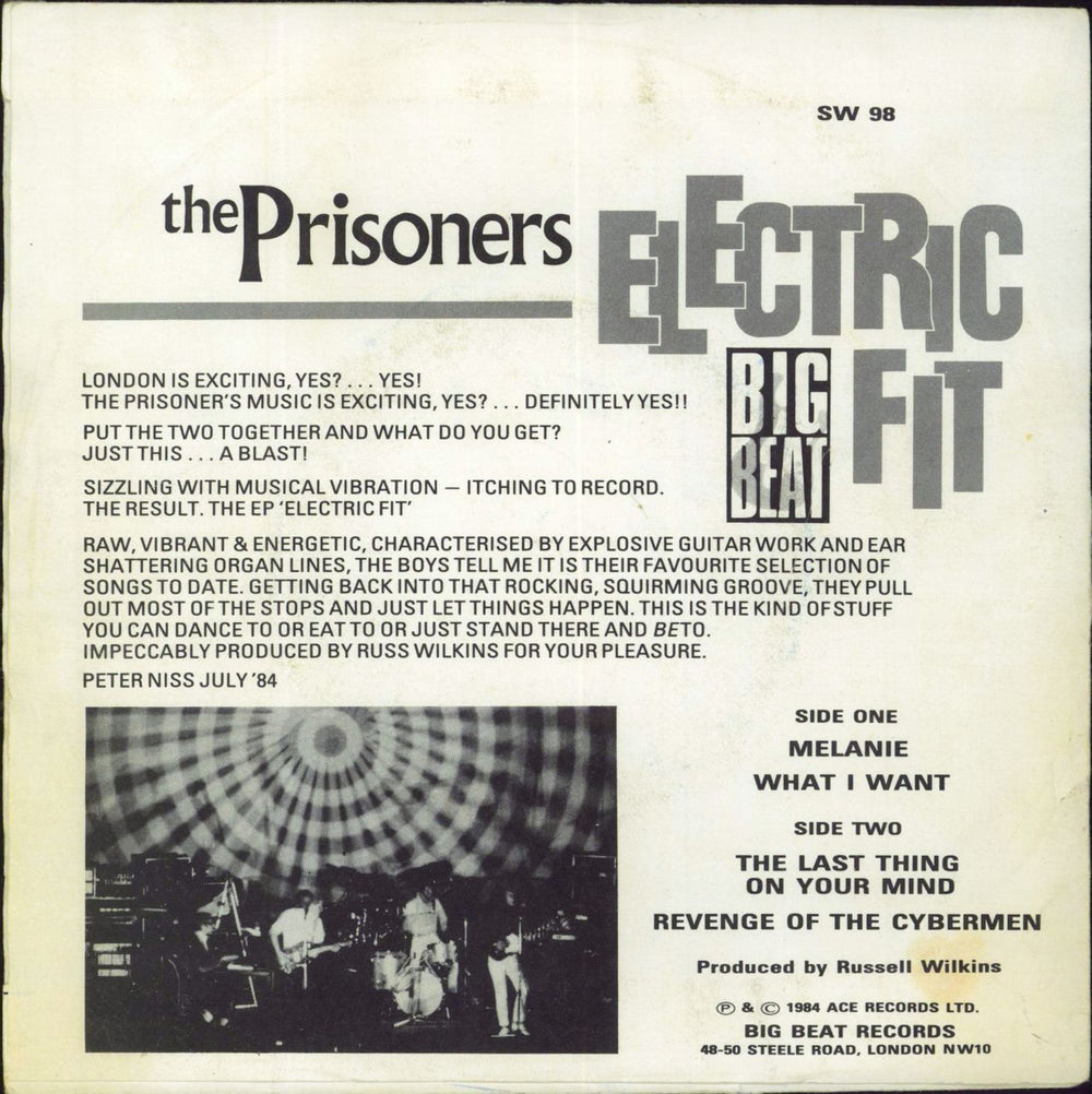 The Prisoners Electric Fit EP - VG UK 7" vinyl single (7 inch record / 45)