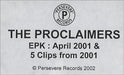 The Proclaimers EPK - April 2001 UK Promo video (VHS or PAL or NTSC) PROMO VIDEO