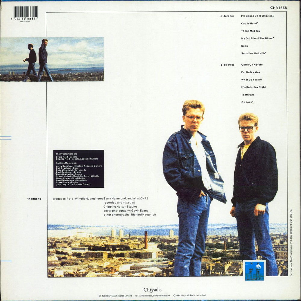 The Proclaimers Sunshine On Leith - Stickered - EX UK vinyl LP album (LP record) 5013136166811