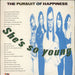 The Pursuit Of Happiness She's So Young UK 12" vinyl single (12 inch record / Maxi-single) POHX1