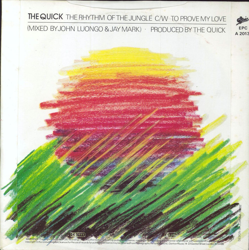 The Quick The Rhythm Of The Jungle UK 7" vinyl single (7 inch record / 45)